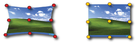 Comparison of a non-linearized and linearized sensor